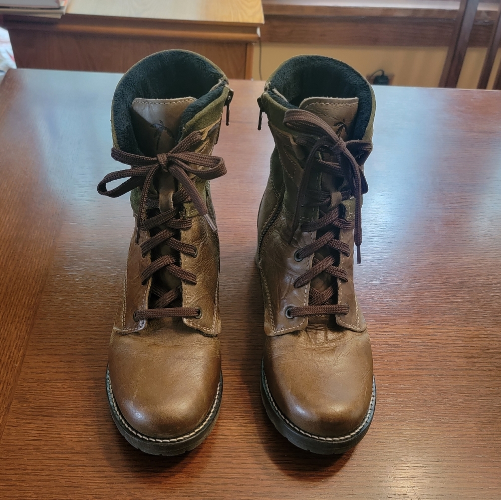 Dromedaris Kara Ankle Boot Olive Brown Size 41 - Picture 9 of 15